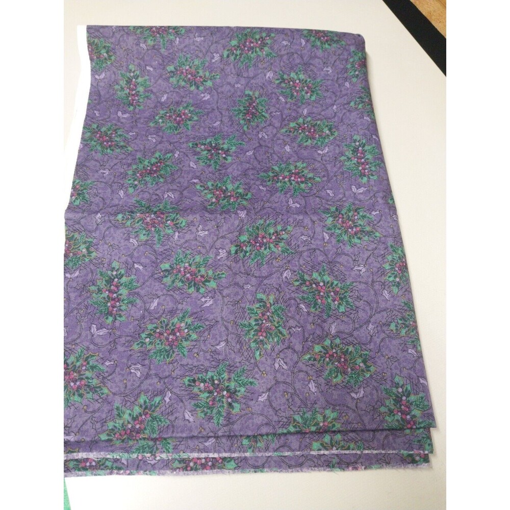 1 3/4 Yards Cotton Fabric Purple St. Nicole Design & Benartex